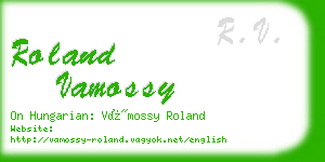 roland vamossy business card